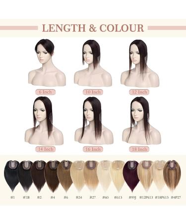 Elailite 40cm Real Hair Toupet & Clip-In Extensions - 50g Silk Base 130% Density #613 Bleached Blonde - Buy Online on GoSupps.com