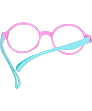 Children's Blue Light Filter Glasses - UV Block TR90 Round Frame for Girls + Anti-Slide Tape & Pink Glasses Case - Buy Online on GoSupps.com
