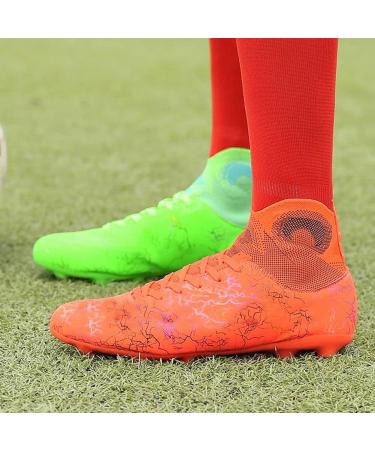 WELRUNG Unisex AG Cleats Training Soccer Shoes - High-Top Non-Slip Long Studs for Youth - Size 6 Women/5 Men - Buy Online on GoSupps.com