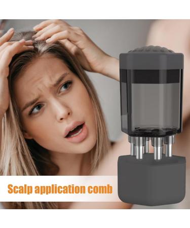 Scalp Application Comb - Hair Oil Applicator Hair Oiling Applicator Bottle | Portable Hair Growth serrum Applicator with Top-Mounted Refill Hair Root treeatment Applicator Comb for Hair Growth 1x2 Gray - Buy Online on GoSupps.com