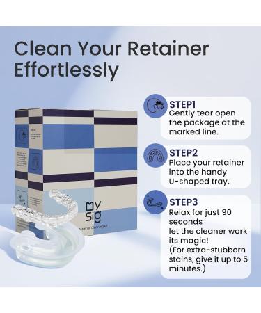 Mysig Denture Cleaner Retainer Cleanser Clear Retainer Cleaner Portable Retainer Cleaning Kit for Travel School Office 90-Second Quick Clean Denture Cleaners Minty Fresh & Clean 30ml (12PCS) - Buy Online on GoSupps.com