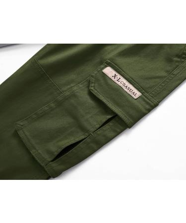 Buy YOUNGSOUL Boys Cargo Pants - Stretch Jogging & Leisure Pants Elastic Waist Army Green (164-170) - International Shipping Available - Buy Online on GoSupps.com