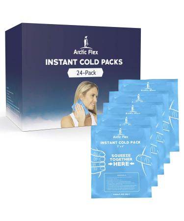 Arctic Flex Instant Cold Packs (24 Pack) - Disposable Single Use Ice for Injuries Pain Relief Inflammation and Swelling - Portable for First Aid Sports Travel Camping - 5 by 6 Therapy Compress - Buy Online on GoSupps.com