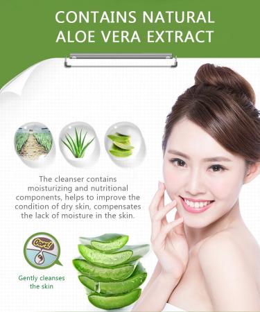 BIOAQUA 92% Aloe Vera Foam Cleanser - Deep Cleaning Face Cleanser (100g) - Buy Online on GoSupps.com