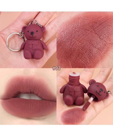 2 in 1 Bear Lipstick Mist Matte Velvet Lipstick Waterproof Long Lasting Gloss Makeup (2 Pack) 03+ 04 - Buy Online on GoSupps.com
