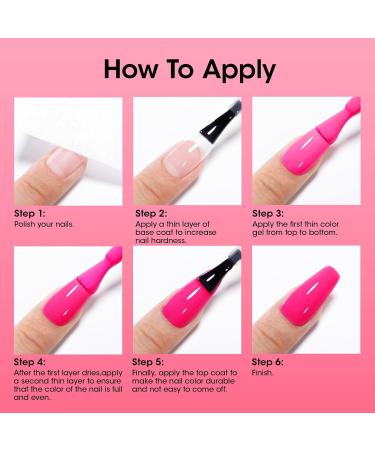 Gellen Nail Polish Set - 6 Wine Red Burgundy Hot Pink Color Gel Nail Polish Quick Dry Nail Polish Air Dry Nail Polish Nail Art Designs DIY Home Gel Manicure Set Love Galore - Buy Online on GoSupps.com