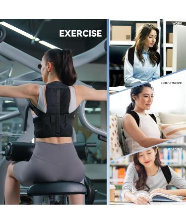 Back Brace Posture Corrector for Men & Women | Comfortable Adjustable Back Support for Neck Shoulder & Spine Pain Relief - Breathable (Small - Buy Online on GoSupps.com