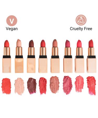 Bossy Cosmetics Vegan Matte Lipstick in Ambitious - Red | Long Lasting & Hydrating Lip Stick with Vitamin E & Watermelon Seed Oil | Paraben & Cruelty Free - Buy Online on GoSupps.com