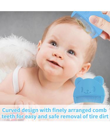 2 Pieces Baby Ridge Blue Milk Scab Brush Set - Silicone Scalp Massage & Hair Care for Newborns - Buy Online on GoSupps.com