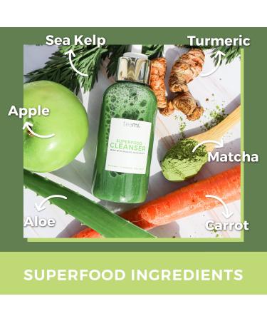 Teami Facial Cleanser with Salicylic Acid, Aloe, Matcha & Sea Kelp - Organic Acne Face Wash - Best Hydrating Skin Care for Women - Buy Online on GoSupps.com