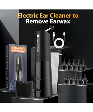 Electric Ear Wax Removal Kit Ear Cleaner Water IPX7 Waterproof 3 Water Pressure Modes to Clean Earwax with Typc-C Charging Comes Reusable 8 Five Hole Nozzles and 2 Single Hole Nozzles with Storage Bag - Buy Online on GoSupps.com