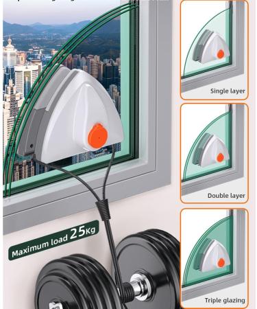 Magnetic Glass Window Cleaning Tool Automatic Water Discharge Double-Layer Wiper Household Special Window Cleaner 8-15mm A - Buy Online on GoSupps.com