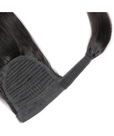 Hair Buns Hair Piece Long Straight Ponytail Real Hair Wrapped Ponytail Hair Extensions Barrettes for Black Women Natural Black 8-24 Inch Hair Accessories For Girls (Color : Straight Size : 8inch) 8inch Straight - Buy Online on GoSupps.com