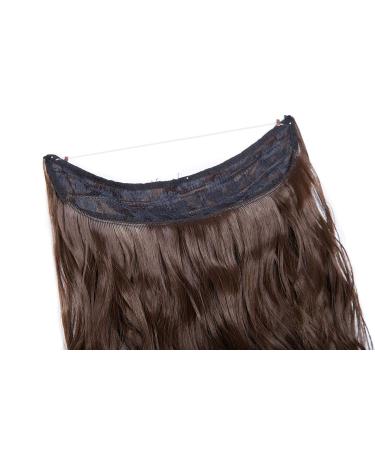 Shop Invisible Wire Hair Part Extensions - 40cm Curly Medium Brown Hairpieces for an Effortless Look - Buy Online on GoSupps.com