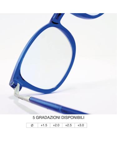 Clic Eyewear Wallstreet XL Blue Light Reading Glasses for Men & Women - Magnetic TR90 Prescription 3.0 Flexible Frames - Buy Online on GoSupps.com