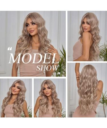 Oefei Ash Blonde Mixed Wigs for Women - Long Curly Synthetic Hair Heat-Resistant Perfect for Daily Wear & Cosplay - Buy Online on GoSupps.com