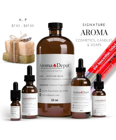 Aroma Depot Egyptian Musk Fragrance Oil 30ml - Premium Undiluted Scented Oil for Candle Making Soap Making & Bath Bombs - Alcohol Free - Buy Online on GoSupps.com