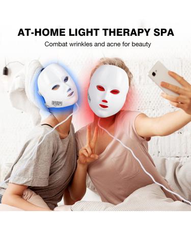 NEWKEY Red Blue Light Therapy LED Face Mask - Acne & Wrinkle Treatment Korea PDT Technology - Buy Online on GoSupps.com