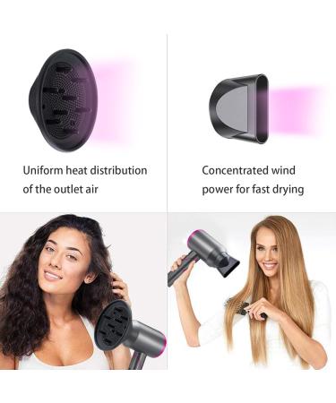 YHANNI Hair Dryer 1800W with Negative Ion Technology:Fast Drying Low Noise 2 Concentrator Nozzles 1 Diffuser - Perfect for Home Salon and Travel - Buy Online on GoSupps.com