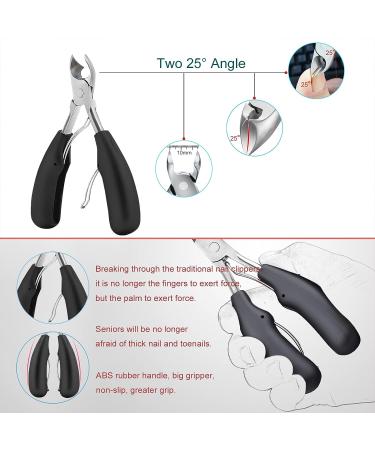 Professional Podiatrist Toenail Clippers for Thick Nails - Ideal for Adult Men and Women - Includes Ingrown Toenail Kit - Buy Online on GoSupps.com