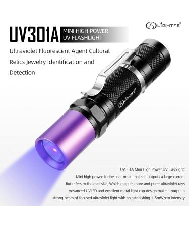 Lightfe UV Flashlight UV301A - 395NM High Performance UV Black Light for UV Glue Mineral Glow Detection & Pet Urine Spotting - International Shipping Available - Buy Online on GoSupps.com