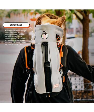 Little Chonk Maxine One Dog Backpack - Comfortable & Safe with Snacc Pacc Hip Belt - Chonkcrete Gray | International Shipping - Buy Online on GoSupps.com