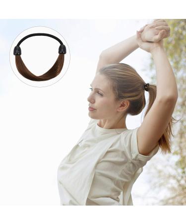 Amosfun 6-Piece Wig Hair Rubber Elastic Ponytail Holders - Synthetic Hair Ties for Women & Girls in Coffee Brown - Buy Online on GoSupps.com