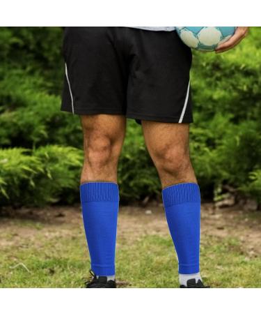 Buy Calf Compression Sleeves for Sports Footless Support Stockings for Football Running & Cycling Blue High Knee Waden Bandages - Buy Online on GoSupps.com