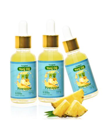 3Pack Yoni Oil for PH Balance Yoni Wash Feminine Oil for Vaginal Dryness Soothes Moisturizer Wetness Hygiene Intimate Deodorant for Women Perfume Oil Pineapple Body Oil