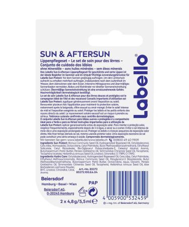 Labello Sun & Aftersun Lip Balm Set - Hydrating SPF Protection for Soft Lips | International Shipping Available - Buy Online on GoSupps.com