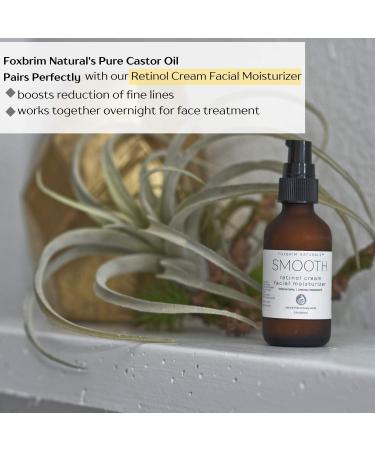 Foxbrim Naturals Organic Castor Oil Kit - USDA Certified, Hexane-Free - 2 oz Wand Brush for Thicker Lashes, Nourished Hair & Nails - Buy Online on GoSupps.com