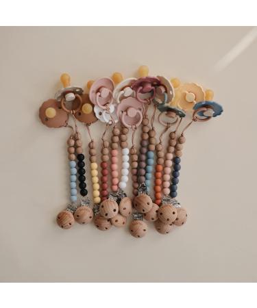 FRIGG Daisy Natural Rubber Baby Pacifier 2-Pack - Rose Gold/Honey Gold | BPA-Free | Made in Denmark | 0-6 Months - Buy Online on GoSupps.com