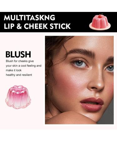  Poupangke Blush Stick | Lightweight Multi-Use Lip & Cheek Stick | Moisturizing Jelly Texture Long-Lasting for Women's Daily Makeup Natural Look - Buy Online on GoSupps.com