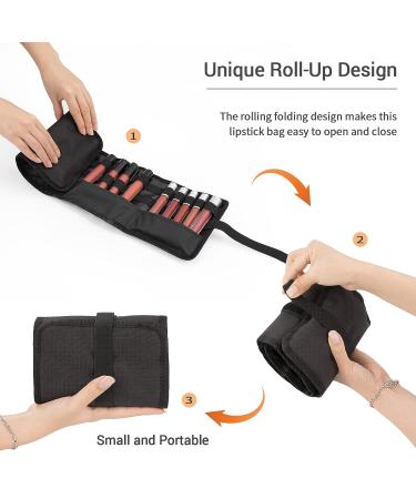 CUBETASTIC Lipstick Organizer - 20 Slot Portable Travel Holder for Liquid Lipstick - Black 1pcs - Buy Online on GoSupps.com