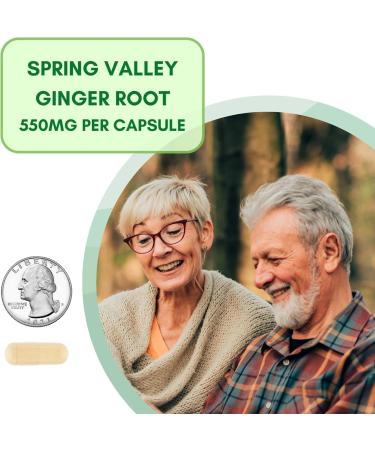 SV Ginger Root 550 mg Dietary Supplement Ginger Root Capsules t 100 Count + Sticker VSL - Buy Online on GoSupps.com