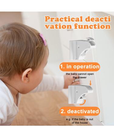 4-Piece Child Locking Cabinet Set + Magnetic Key - Invisible Baby Safety Drawer Lock - Easy Installation Without Drilling or Screwing - Buy Online on GoSupps.com