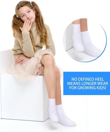 30 Pair Seamless Cotton Crew Socks for Kids | Soft, Sensory-Friendly Design for Boys and Girls - Buy Online on GoSupps.com