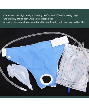 Urine Collector – Silicone Wearable Urine Bag & Catheter for Men | 1000ML & 2000ML | Travel Incontinence Solution for Elderly & Bedridden Patients - Buy Online on GoSupps.com