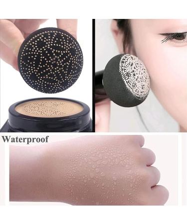 Mushroom Head Air Cushion CC Cream Foundation Cover Concealer Nude Makeup Moisturizing Brightening Pigment Liquid Foundation Even Skin Tone Makeup Base (Natural) - Buy Online on GoSupps.com
