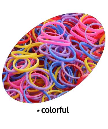 Colorful Mini Elastic Hair Ties for Girls - Soft Small Rubber Bands for Hair - Buy Online on GoSupps.com