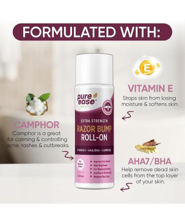 Razor Bump Treatment for Bikini Area | Ingrown Hair Serum with Vitamin E AHA/BHA & Camphor Soothes Razor Burns & Irritated Skin - Buy Online on GoSupps.com