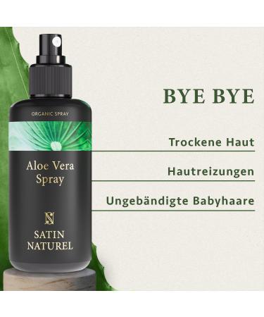 Aloe Vera Spray Organic 200ml - Vegan Natural After Sun Care & Moisturizer | Satin Nature Skincare - Buy Online on GoSupps.com