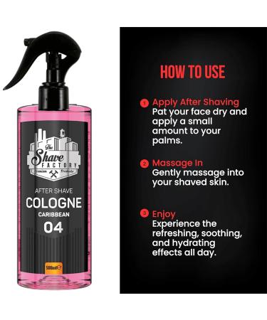 the shave factory Pump Spray After Shave Cologne - Aftershave Cologne Aftershave For Men (04 Caribbean) - Buy Online on GoSupps.com