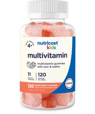 Nutricost Kids Multivitamin Gummies 120 Servings (Mixed Berry Flavored Gummies) - Gluten Free Non-GMO and Vegetarian Friendly - Buy Online on GoSupps.com