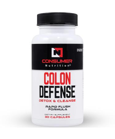 Digestive Supplements - Colon Cleanse Detox for Optimal Liver Gut & Digestion Bowel Cleanse - Cascara Sagrada Senna Leaf & Psyllium Husk Capsules 30 Capsules