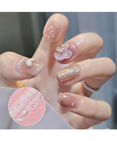 3D Nail Charms 2 Boxes Multi-Shape Aurora Bow Butterfly Flower Nail Art Charms Nail Pearls Rhinestone Caviar Beads Crystal Nail Gems for Nail Art Decoration DIY Crafts (A) - Buy Online on GoSupps.com