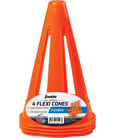 Franklin Sports Mini Soccer Cones - Flexible Orange Cones for Drills and Games - 9 Inches - Buy Online on GoSupps.com