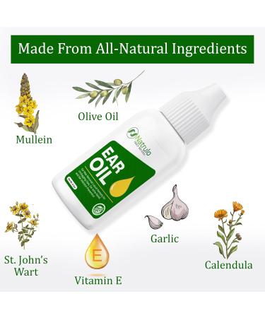 Organic Ear Oil for Ear Infection - Natural Eardrops for Pain Relief & Wax Removal for Kids Adults & Dogs - Made in USA (0.5 Oz - Buy Online on GoSupps.com
