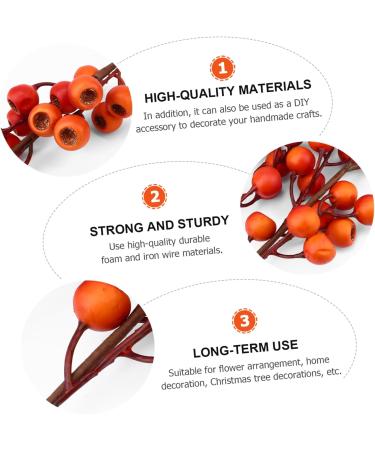 ABOOFAN 2pcs Simulated Holly Fruit Simulation Berries Pine Branch for Xmas Fake Berry Branch Artificial Berry Picks Holly Berry Picks Artificial Berry Stems Wire Christmas Tree Spray - Buy Online on GoSupps.com