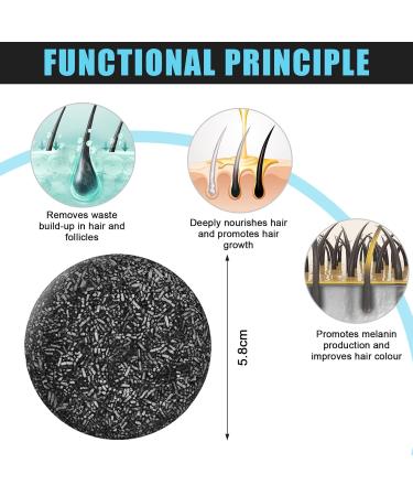 wohn&lebe 2 Pcs Pure Hair Darkening Shampoo Nutriblack Soap Nutriblack Gray Hair Shampoo White Hair Beard Shampoo Men Hair Darkening Shampoo Bar Soap Cover Nutriblack Gray Hair - Buy Online on GoSupps.com